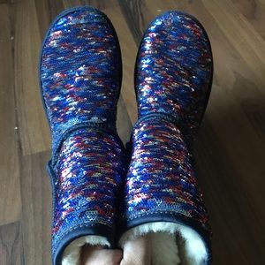 Red white and blue sequin Uggs! Sparkly!